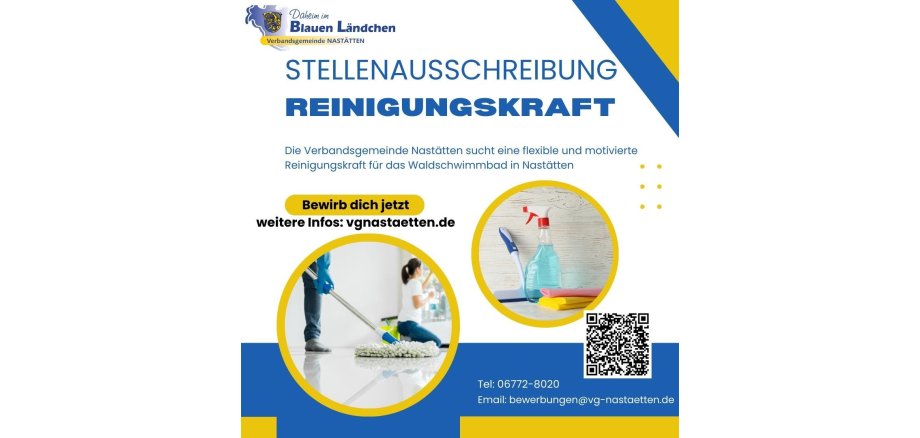 Blue And Yellow Modern Cleaning Services Instagram Post - 1